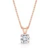 Round (full Cut) Diamond Solitaire Pendant In A Platinum 4-prong Basket Setting, 1.25ct. T.w. (hi, Si1-si2)