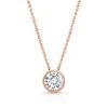 Round (full Cut) Diamond Solitaire Pendant In A Platinum Bezel Slide Setting, 0.75ct. T.w. (hi, Si1-si2)