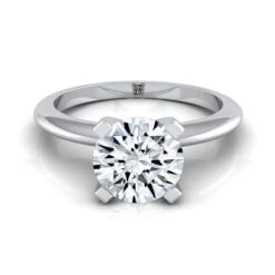 Platinum Round BrilliantClassic Low Base Solitaire Engagement Ring